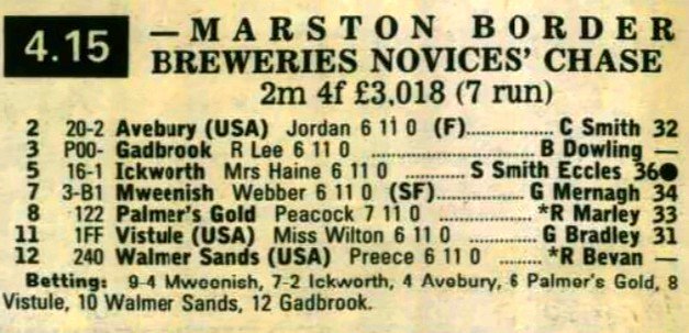 Marston Border Breweries Novices Chase