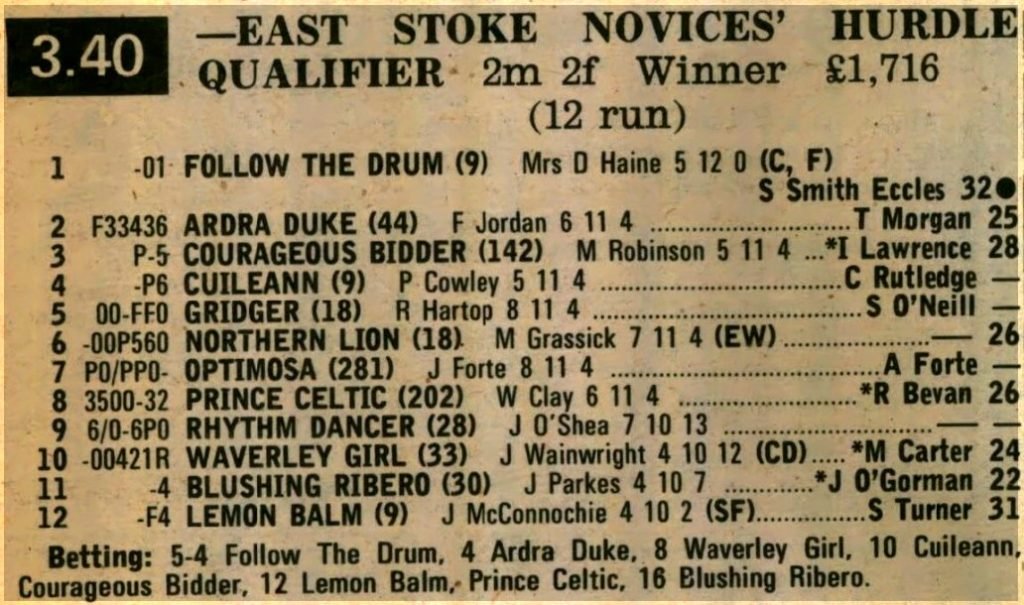 East Stoke Novices Hurdle Qualifier