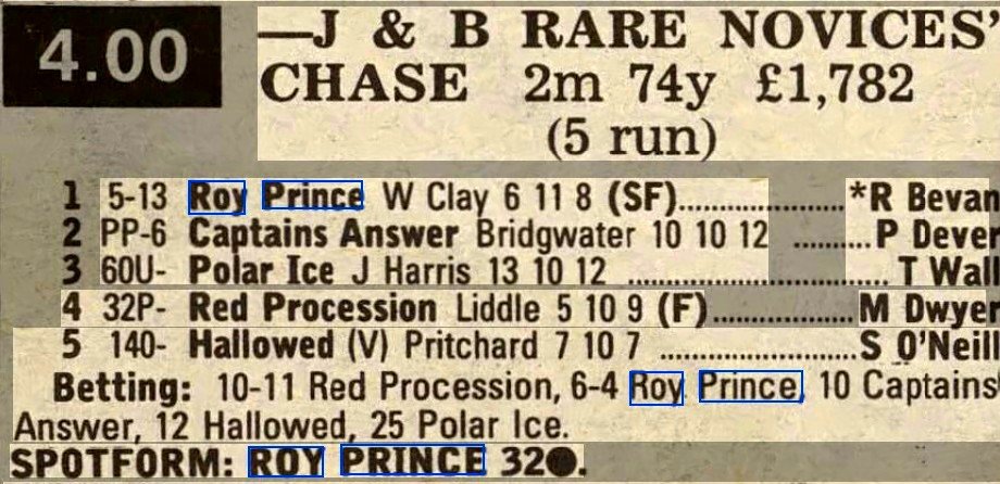 J & B Rare Novices Chase