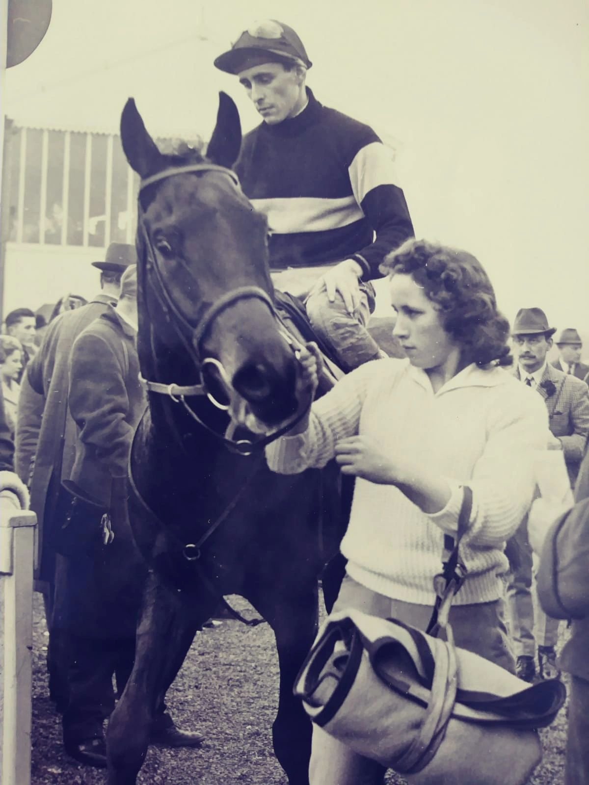 My mum and dad leading up winners at Southwell