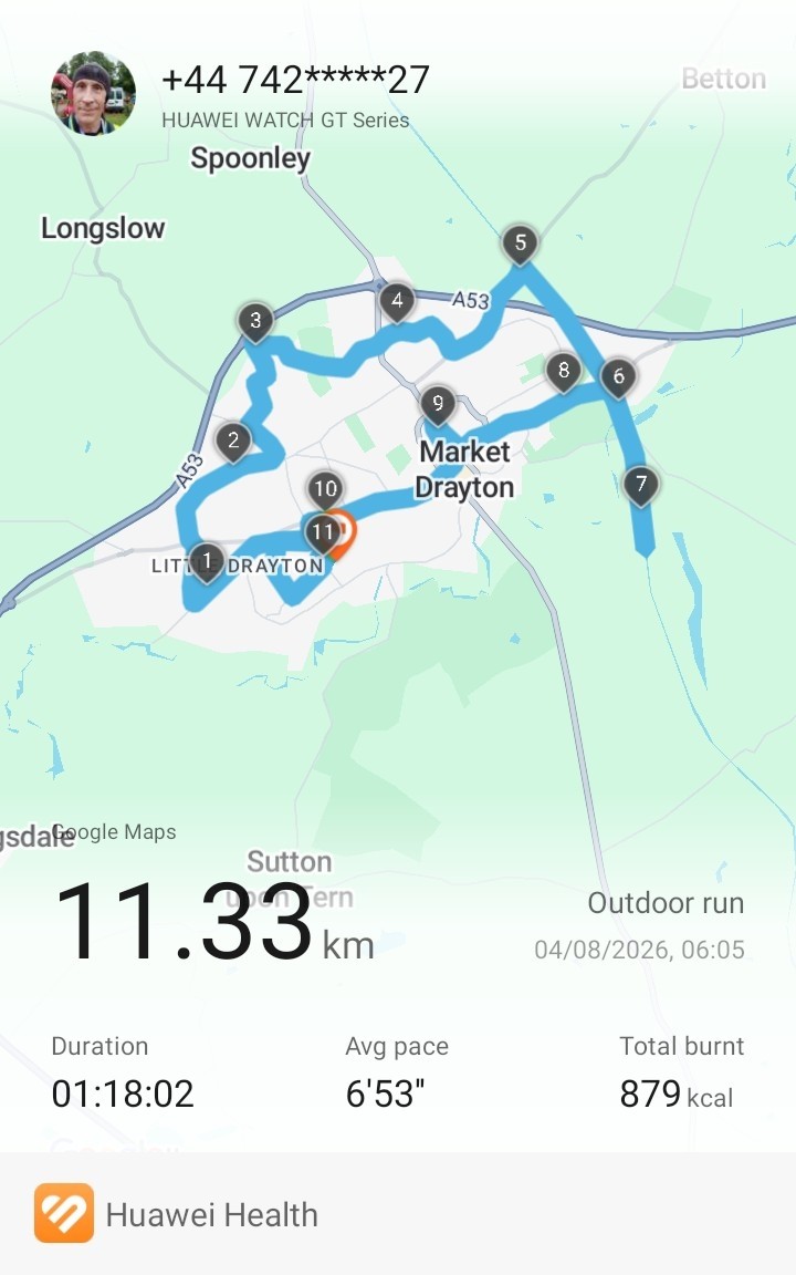 Walk Run Walk Training: 11.33 km Progressive Session with a Strong Finish